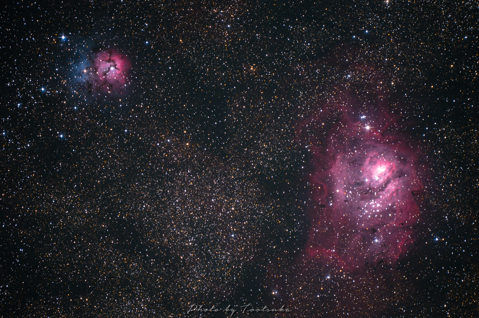 干潟星雲と三裂星雲 M8とm 天体写真撮影日記