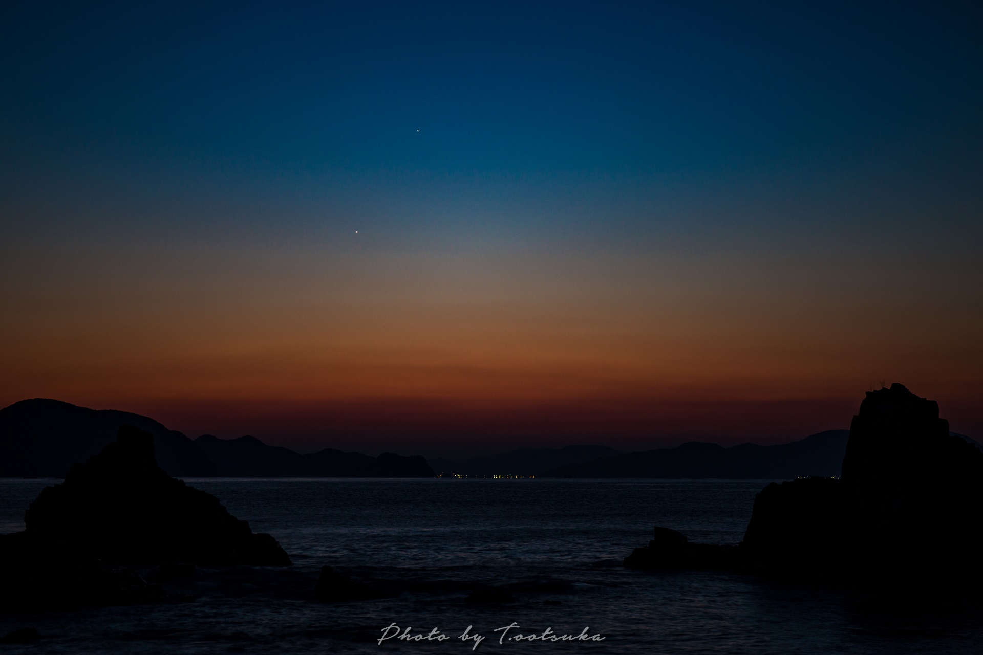 金星と水星 萩市三見沖 天体写真撮影日記