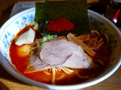 節物語 辛み中華そば小盛り+水餃子