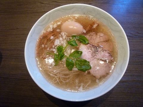 焦がし香味GYU塩らぁ麺+名古屋コーチン味付たまご
