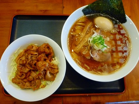 麺や食堂味玉そば+焼肉丼950