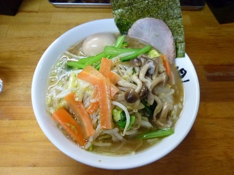 鼎 7種の野菜ラーメン+味付玉子