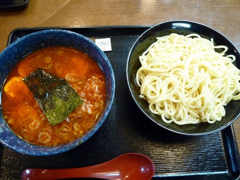 相模原大勝軒・辛味つけ麺+半熟味玉