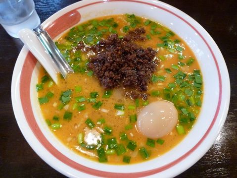 悠河・坦々麺+煮玉子
