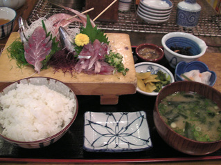 沼津魚市場 かもめ丸 地あじ刺身定食