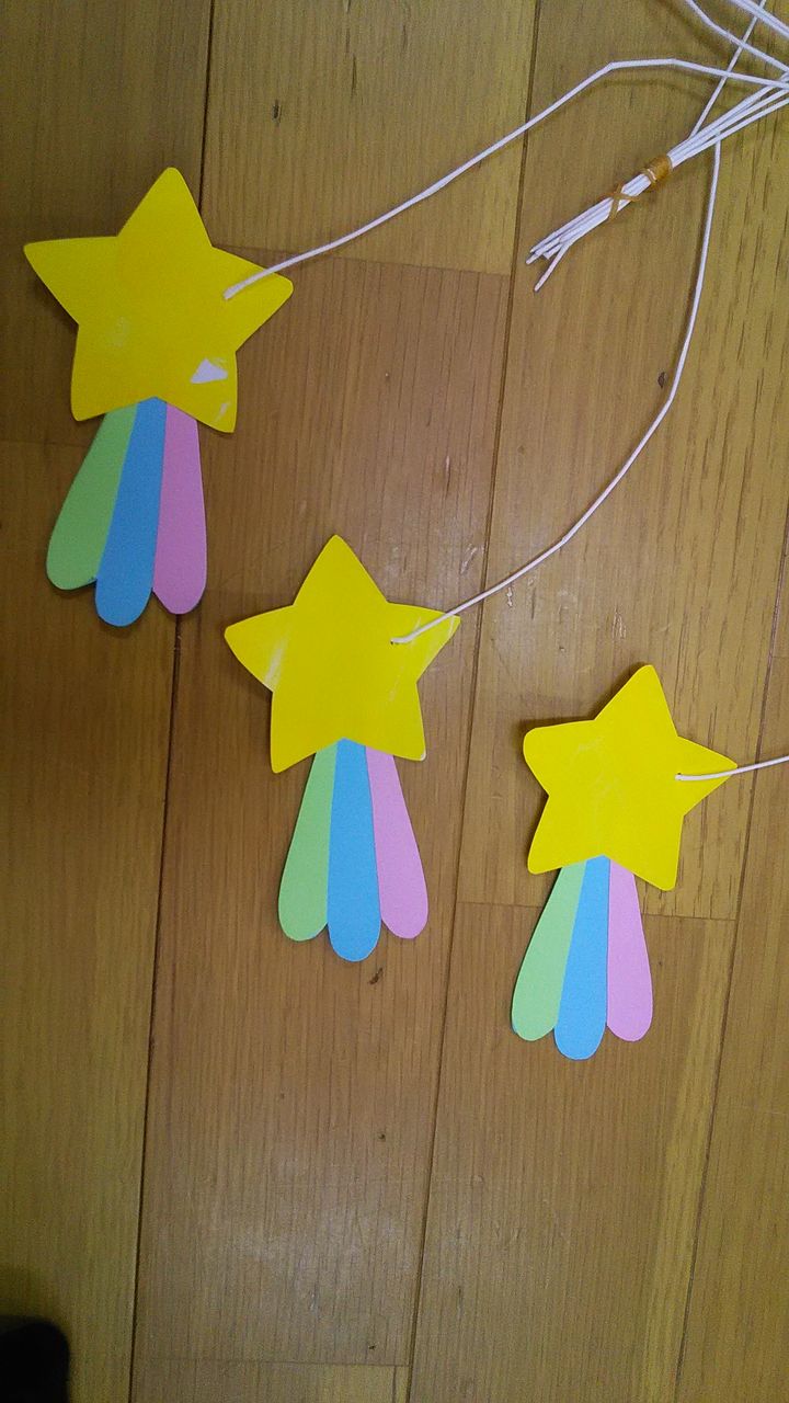 七夕の笹飾り みかんぐみ 立花ひよこ保育園