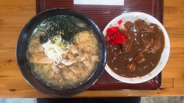 あさりラーメンとミニカレー 1