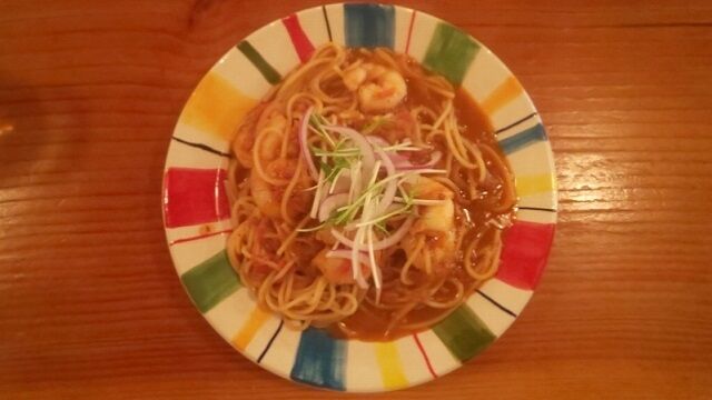 辛子ソースのスパゲティー 1