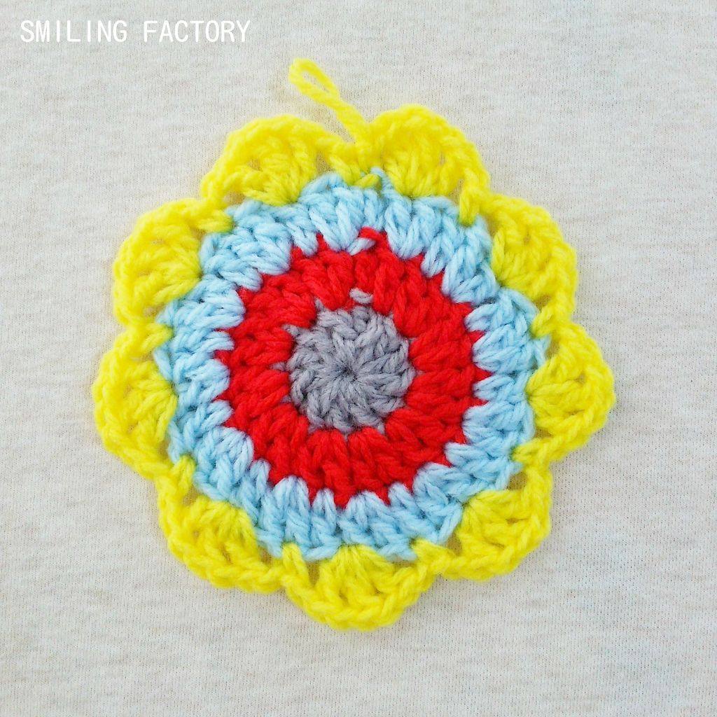 カラフルなお花のアクリルタワシ ミサンガブログ Yaayaの手作りアクセサリーコレクション