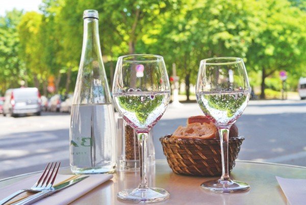 restaurant-street-cafe-bread-mineral-water-covered