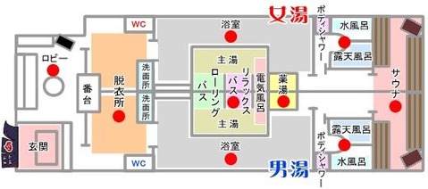 山城温泉(京都市上京区下横町)