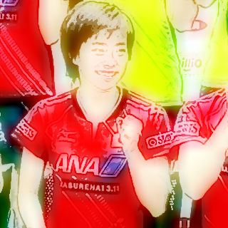 卓球 石川佳純 スケッチ