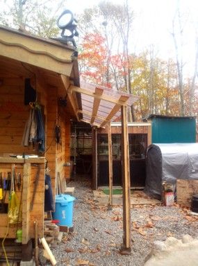 庇屋根の柱基礎 北のrakuen荘オーナーのブログ