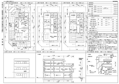 二級建築士製図試験　2021年RC造課題