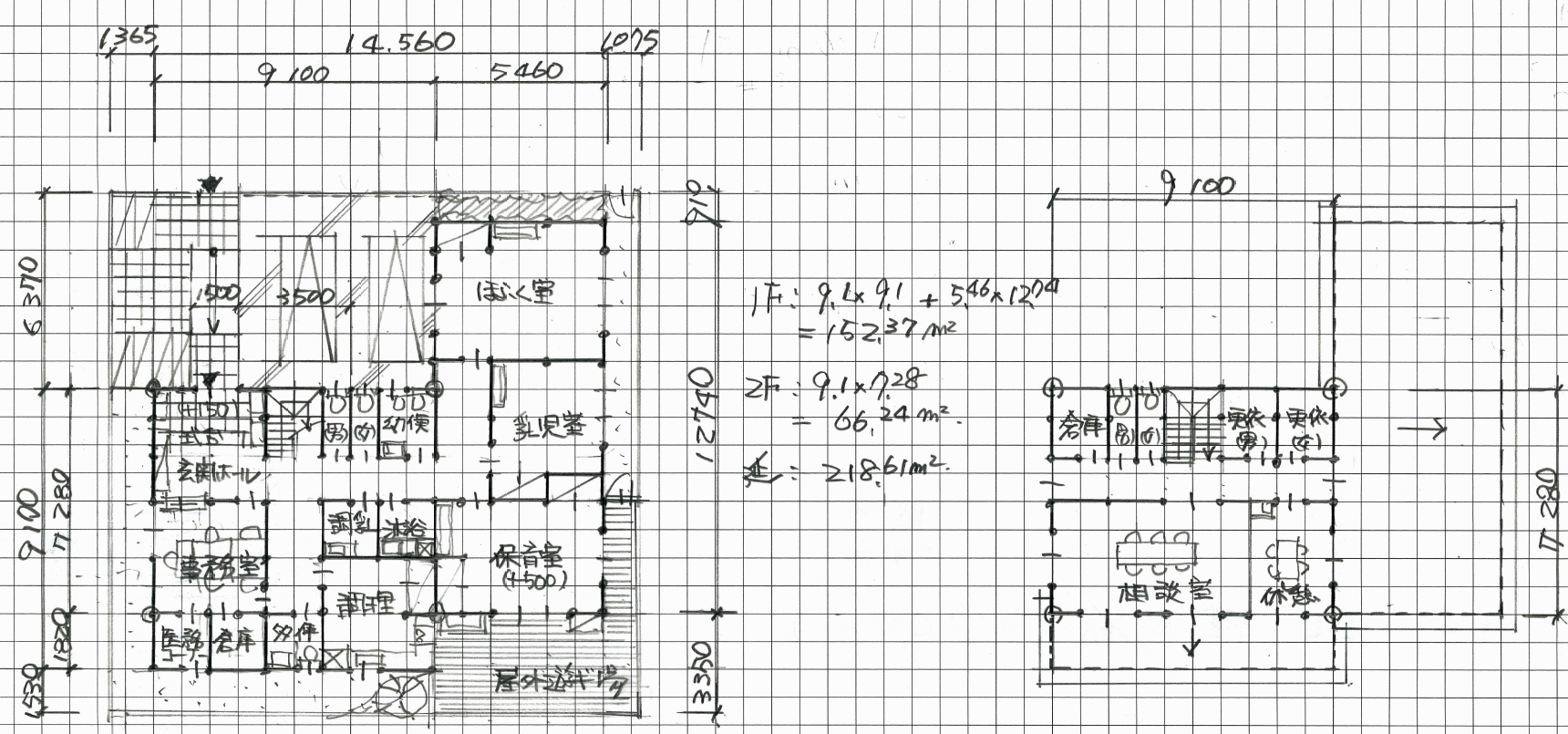 二級建築士 設計製図試験 参考答案プラン : ＴＡＣ建築士講師室ブログ