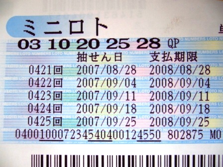 ミニロトが当たった 男の子育て 現在進行形