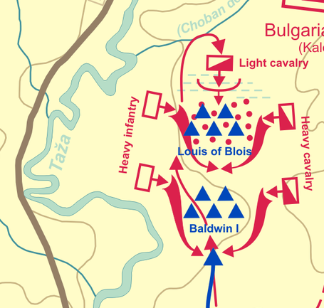 連続包囲Battle_of_Adrianople_(1205)