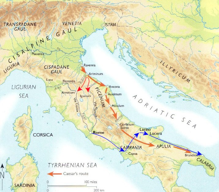 ポンペイウスの対カエサル戦略 イタリア戦役 戦史の探求