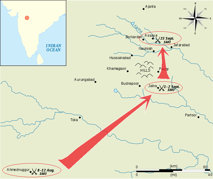 戦史の探求【アッサイェの戦い_1803_能動の片翼包囲】コメント