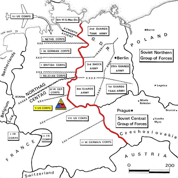 NATOの西ドイツの分担区域
