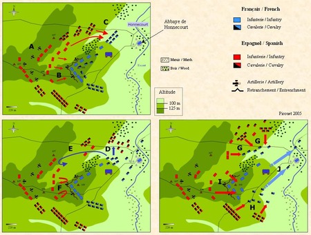 1642_Battle of Honnecourt_鉤型陣形の敗北_