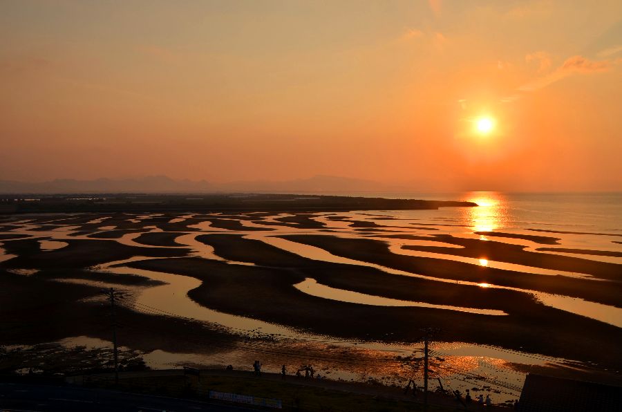 今日の真玉海岸の夕日 日本共産党 豊後高田市議会議員 大石忠昭の情熱ブログ