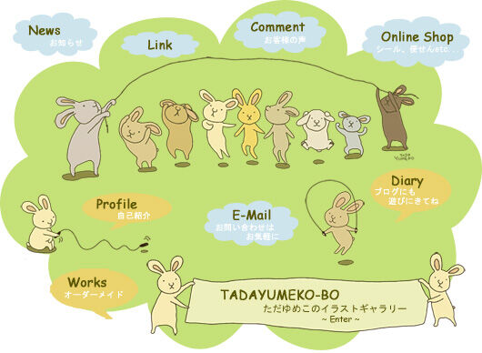 うさぎさんの大縄跳びイラストでイメージマップを☆