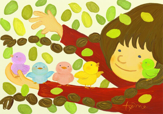油絵風イラスト