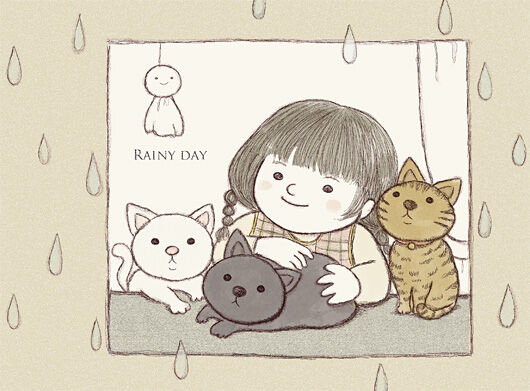 雨音を聞きながら...