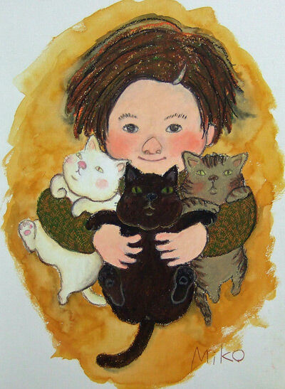 自画像＆３にゃん