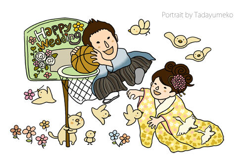 和装バージョンのイラスト☆