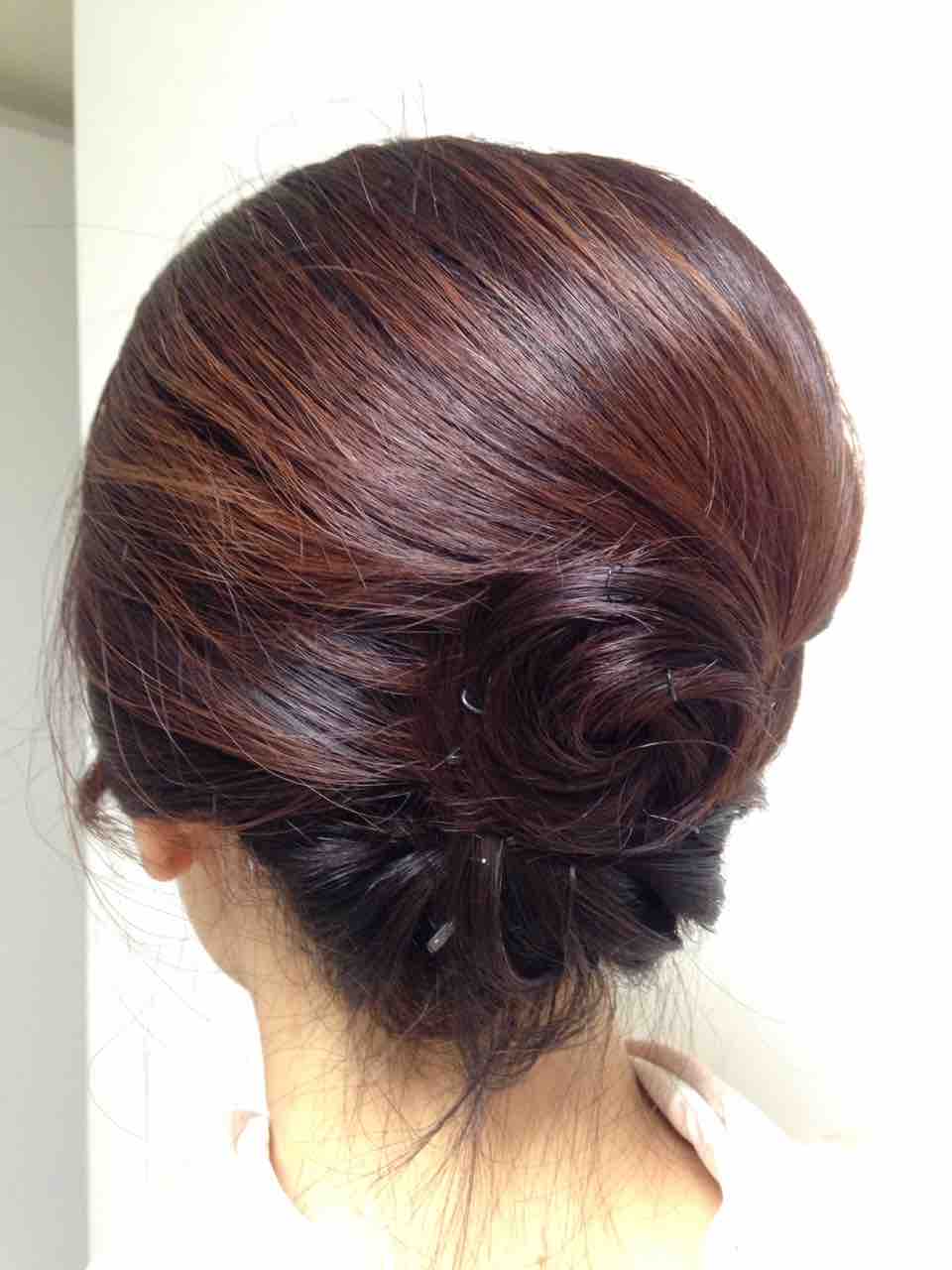 和装ヘアスタイル はんなり奥様の着物