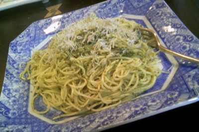 しらすとバジルのパスタ