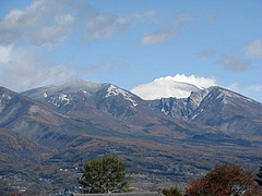 浅間山の初冠雪 浅間山の初冠雪