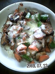 090712_法蓮3分クッキング#74【茄子とひき肉の味噌チーズ焼き】 090712_法蓮3分クッキング#74【茄子とひき肉の味噌チーズ焼き】
