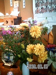 090807_義母からの仏花 090807_義母からの仏花