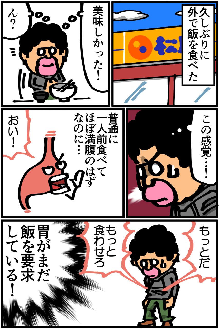 第50話 外食と満腹中枢 底辺絵描き 退屈健の毎日カツカツ生活 Powered By ライブドアブログ