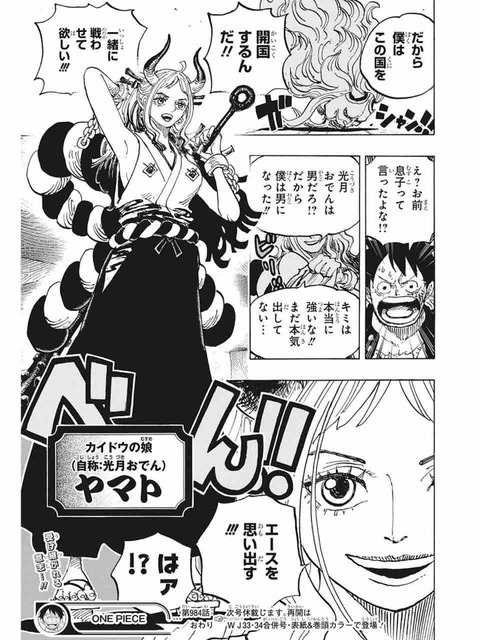 ワンピース論 新キャラクターヤマト 差別なき世界 画像あり ネタバレ含む 柿﨑タカヒロ ブログ シンヤハイカイ録 ワンピース論 新キャラクターヤマト 差別なき世界 画像あり ネタバレ含む 柿﨑タカヒロ ブログ シンヤハイカイ録