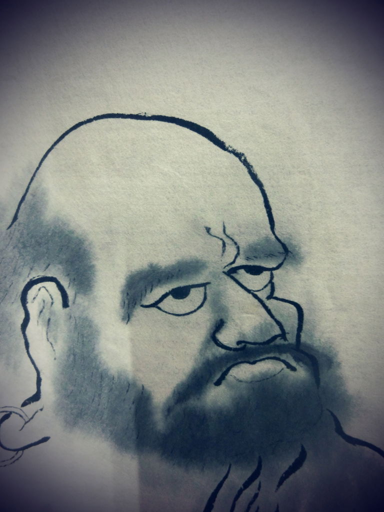 水墨画 達磨図 : 文房四宝・熊野筆の泰盛堂