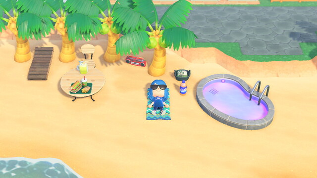 海岸でゴロゴロ