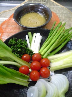 バーニャカウダーをつけて旬野菜を ダイエットカロリーコントロール ダイエットカロリーコントロール 料理レシピ
