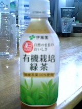 今日の飲み物　有機栽培緑茶