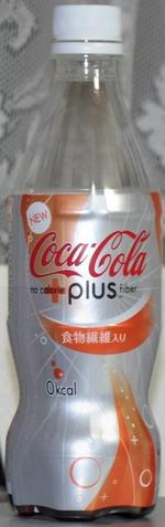 今日の飲み物 コカ・コーラ nocalorie plus fiber 食物繊維入り
