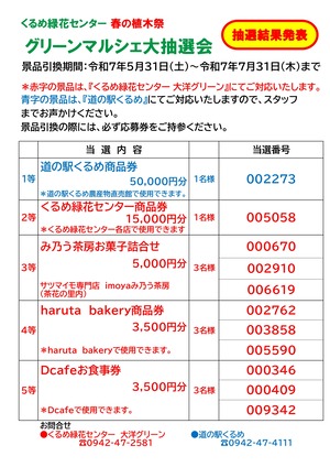 春のグリーンマルシェ抽選結果表2025.5_page-0001