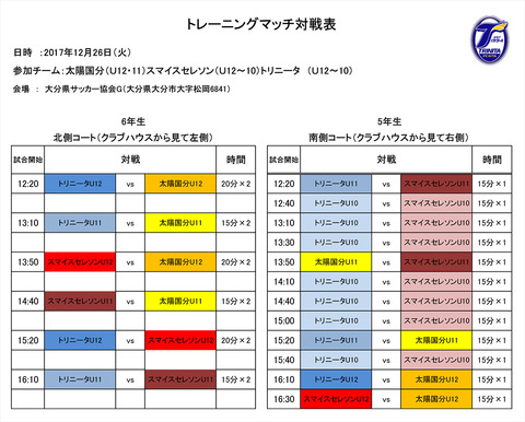 大分遠征組合せ