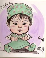 似顔絵をスキャンしてみました