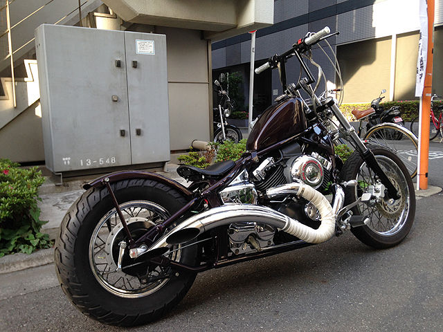 ドラッグスター 400 ストレッチパイプマフラー