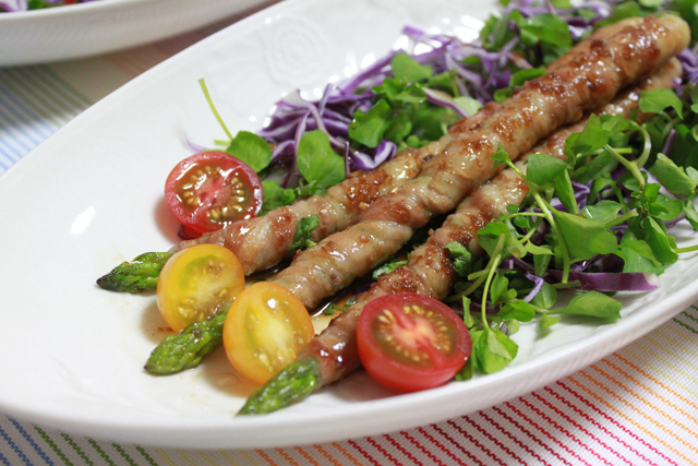 たかシェフのおうちごはん。-アスパラの肉巻き　たかシェフ