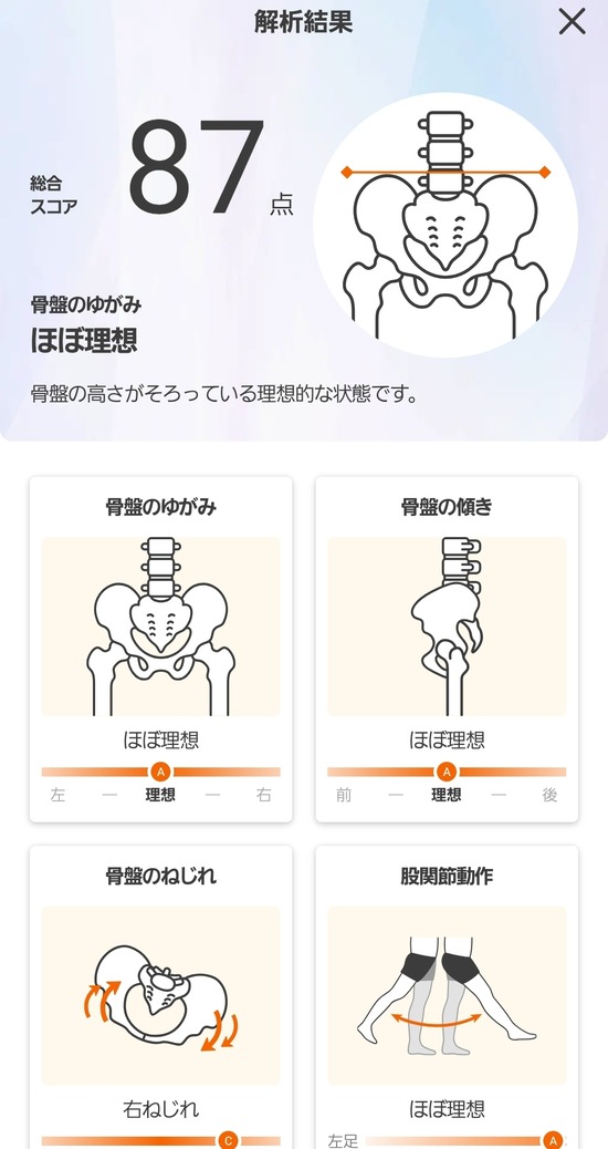 スマホで測れる？！花王のmy Symmetryで体の歪みを調べてみた : たか