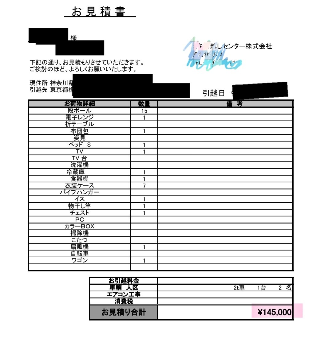ごちゃ混ぜ引っ越しジャンクまとめ売り現状品！其の二 引っ越し業者あれこれ！あやうくボッタにあうところだった : たか